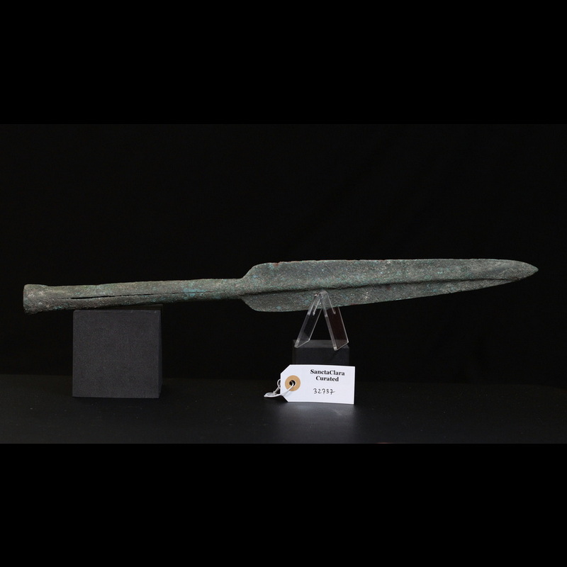 Giant bronze pike head