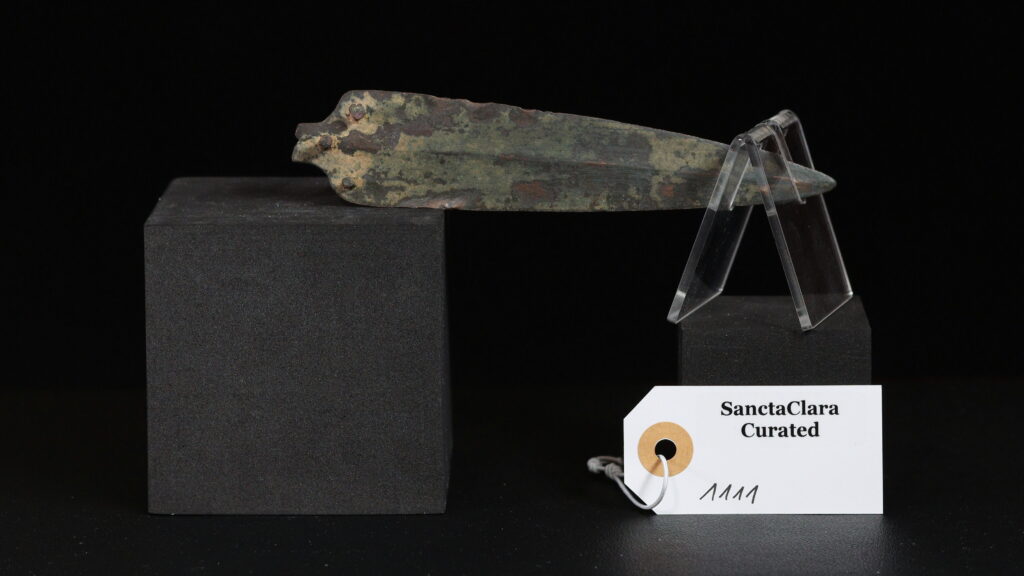 Copper dagger with rivets